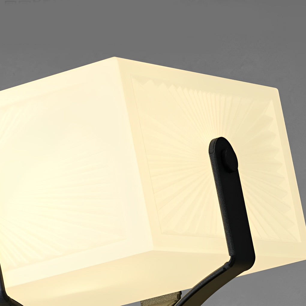 Modern Square Solar Powered LED Post Cap Light IP65 Outdoor Landscape Fence Pillar Lamp