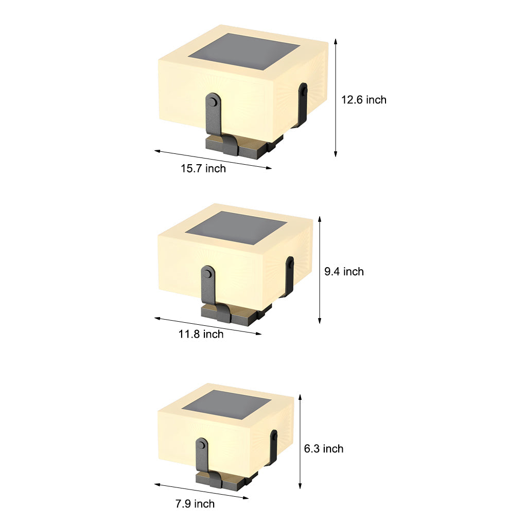 Modern Square Solar Powered LED Post Cap Light IP65 Outdoor Landscape Fence Pillar Lamp
