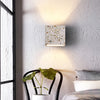 Modern Square Terrazzo Up and Down Wall Sconce Nordic Industrial Indoor Light
