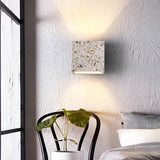 Modern Square Terrazzo Up and Down Wall Sconce Nordic Industrial Indoor Light