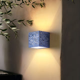 Modern Square Terrazzo Up and Down Wall Sconce Nordic Industrial Indoor Light