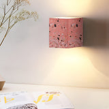 Modern Square Terrazzo Up and Down Wall Sconce Nordic Industrial Indoor Light