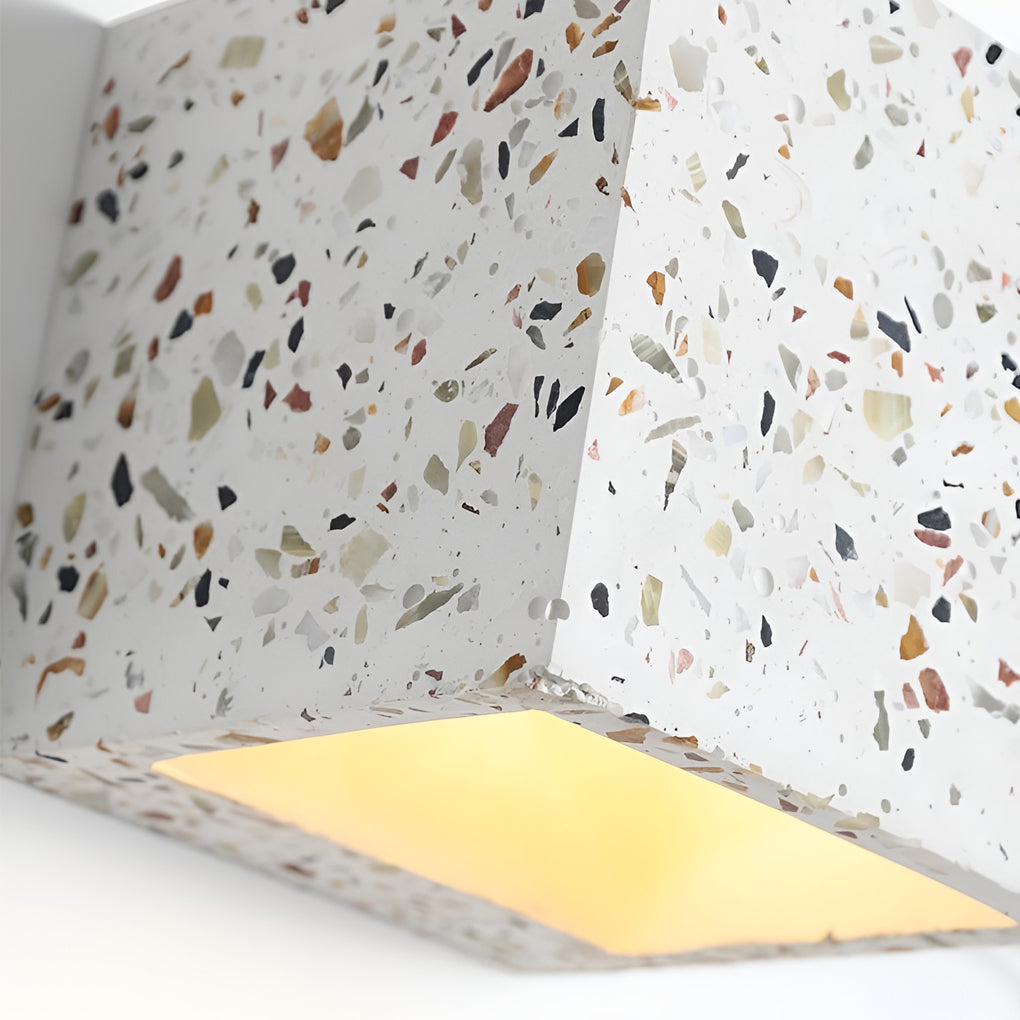 Modern Square Terrazzo Up and Down Wall Sconce Nordic Industrial Indoor Light