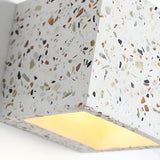 Modern Square Terrazzo Up and Down Wall Sconce Nordic Industrial Indoor Light