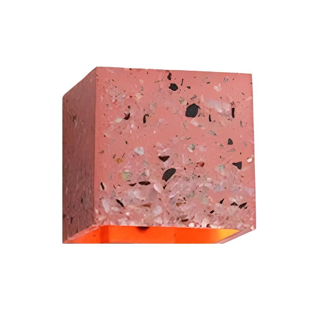 Modern Square Terrazzo Up and Down Wall Sconce Nordic Industrial Indoor Light