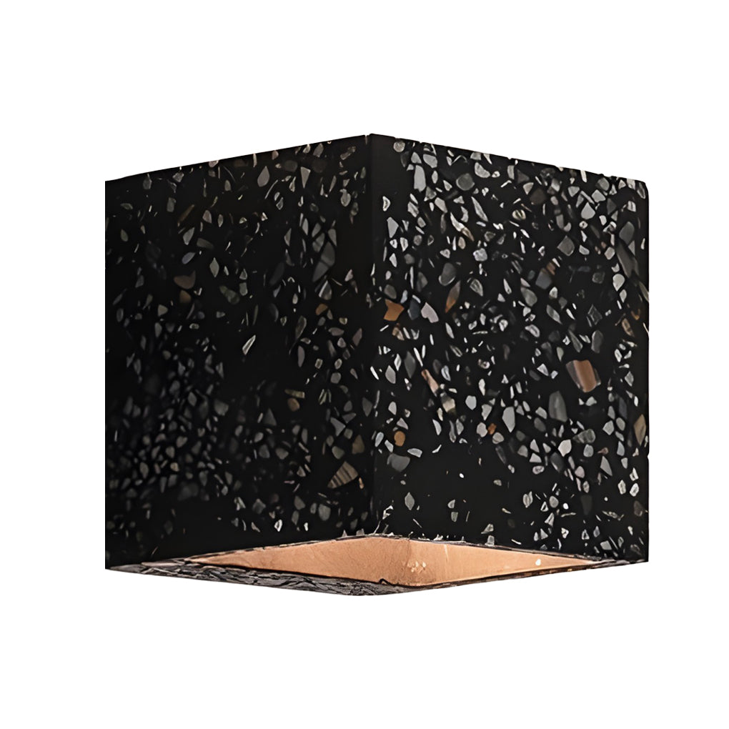 Modern Square Terrazzo Up and Down Wall Sconce Nordic Industrial Indoor Light