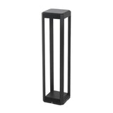 Modern Square Waterproof LED Outdoor Pathway Light for Garden Landscape in Black Finish