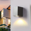 Modern Square Waterproof Motion Sensor LED Wall Sconce Adjustable Aluminum Porch Light