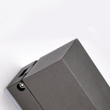 Modern Square Waterproof Motion Sensor LED Wall Sconce Adjustable Aluminum Porch Light
