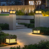 Modern Square Waterproof Outdoor Fence Post Light Stainless Steel Pillar Lantern for Garden and Yard