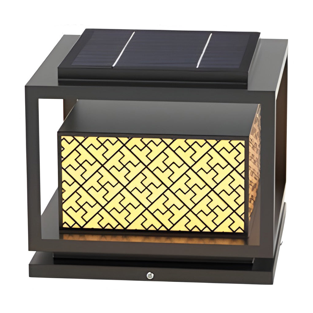 Modern Square Waterproof Outdoor Fence Post Light Stainless Steel Pillar Lantern for Garden and Yard