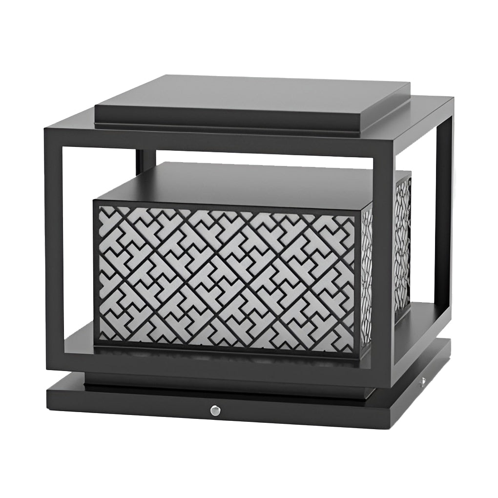 Modern Square Waterproof Outdoor Fence Post Light Stainless Steel Pillar Lantern for Garden and Yard