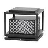 Modern Square Waterproof Outdoor Fence Post Light Stainless Steel Pillar Lantern for Garden and Yard