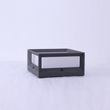 Modern Square Waterproof Outdoor Post Lights Black Aluminum Solar and Hardwired Fence Column Lighting