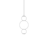 Modern Stacked Double Globe Glass Pendant Light with Gold Finish and Integrated LED