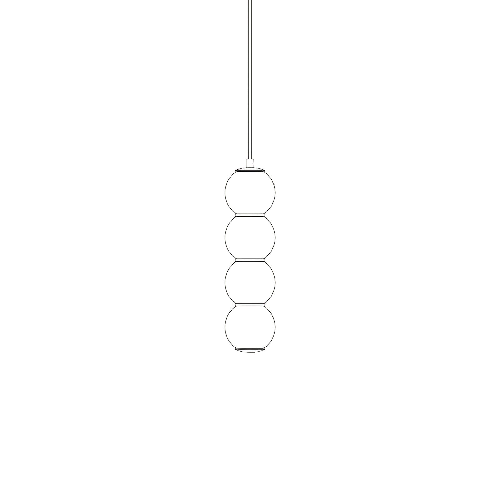 Modern Stacked Double Globe Glass Pendant Light with Gold Finish and Integrated LED