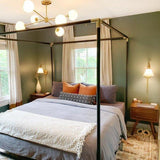 Modern Staggered Glass Orb Chandelier 6 Light Globe Candelabrum Ceiling Light