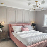 Modern Staggered Glass Orb Chandelier 6 Light Globe Candelabrum Ceiling Light