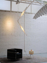 Modern Stainless Steel Fragment Pendant Lamp with Wavy Acrylic Cone Shade for Contemporary Interiors