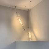 Modern Stainless Steel Fragment Pendant Lamp with Wavy Acrylic Cone Shade for Contemporary Interiors