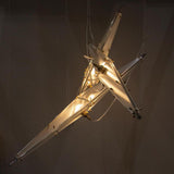 Modern Stainless Steel Fragment Pendant Lamp with Wavy Acrylic Cone Shade for Contemporary Interiors