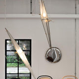 Modern Stainless Steel Fragment Pendant Lamp with Wavy Acrylic Cone Shade for Contemporary Interiors