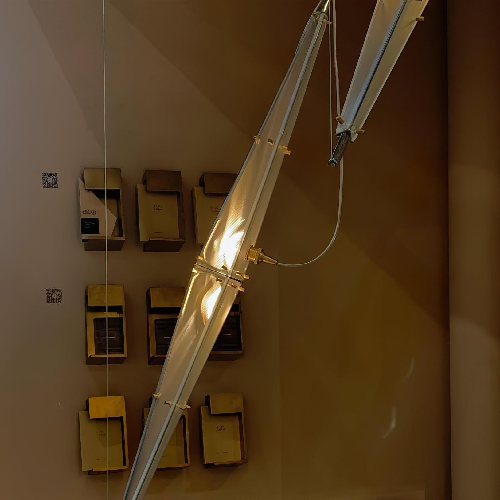 Modern Stainless Steel Fragment Pendant Lamp with Wavy Acrylic Cone Shade for Contemporary Interiors