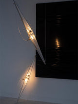 Modern Stainless Steel Fragment Pendant Lamp with Wavy Acrylic Cone Shade for Contemporary Interiors
