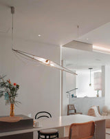 Modern Stainless Steel Fragment Pendant Lamp with Wavy Acrylic Cone Shade for Contemporary Interiors