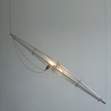 Modern Stainless Steel Fragment Pendant Lamp with Wavy Acrylic Cone Shade for Contemporary Interiors