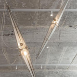 Modern Stainless Steel Fragment Pendant Lamp with Wavy Acrylic Cone Shade for Contemporary Interiors