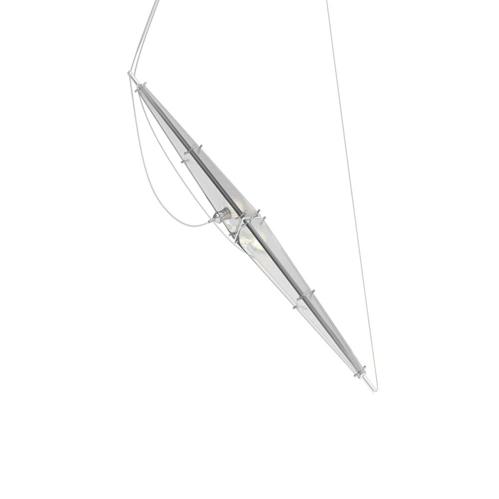 Modern Stainless Steel Fragment Pendant Lamp with Wavy Acrylic Cone Shade for Contemporary Interiors
