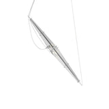 Modern Stainless Steel Fragment Pendant Lamp with Wavy Acrylic Cone Shade for Contemporary Interiors