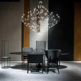 Modern Stainless Steel LED Electrolier Chandelier with Chrome Finish