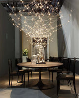 Modern Stainless Steel LED Electrolier Chandelier with Chrome Finish