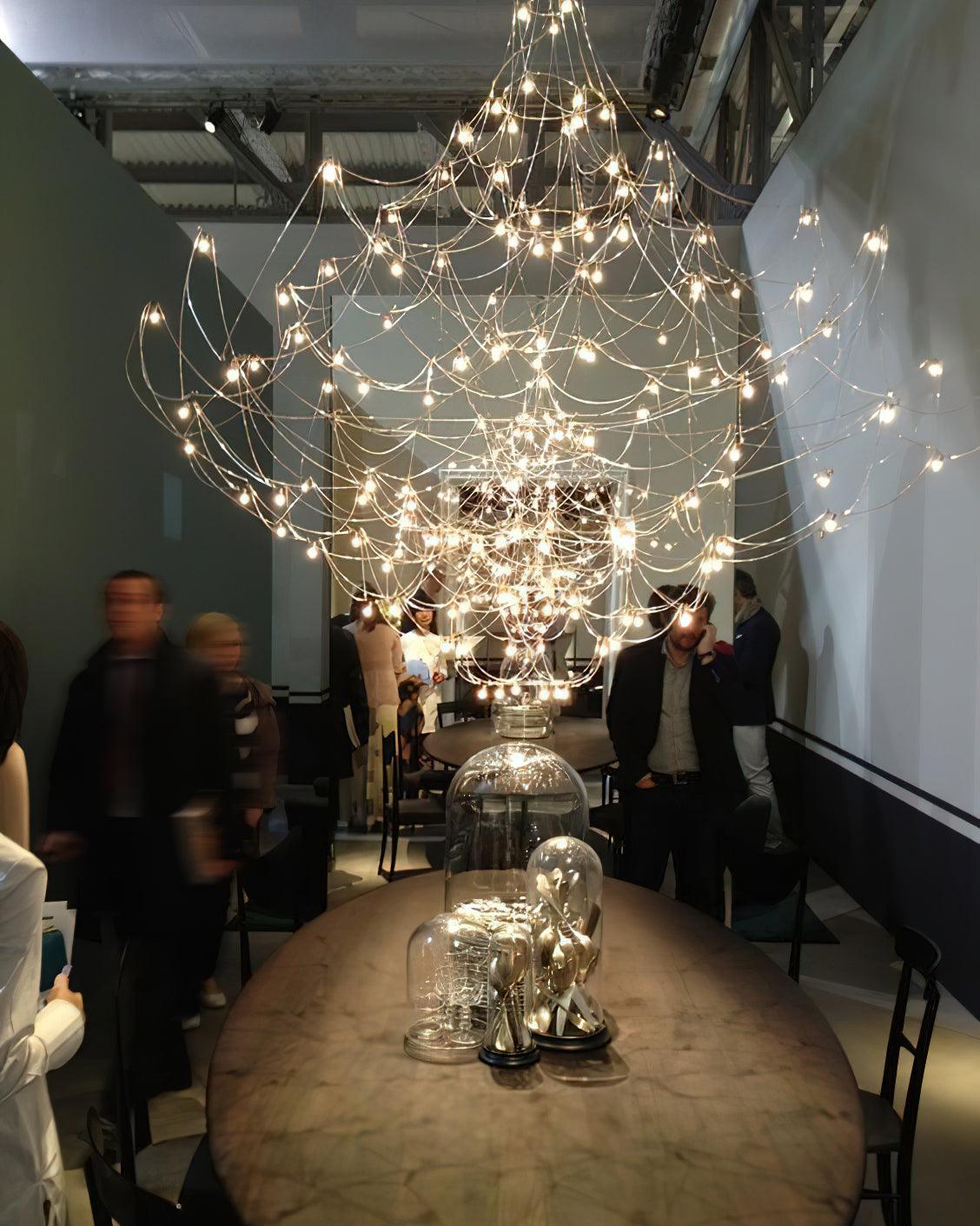 Modern Stainless Steel LED Electrolier Chandelier with Chrome Finish