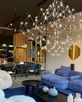 Modern Stainless Steel LED Electrolier Chandelier with Chrome Finish