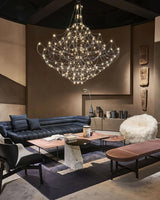 Modern Stainless Steel LED Electrolier Chandelier with Chrome Finish
