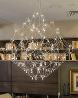 Modern Stainless Steel LED Electrolier Chandelier with Chrome Finish