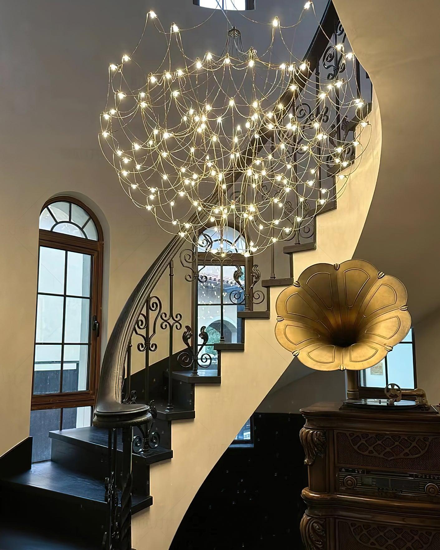 Modern Stainless Steel LED Electrolier Chandelier with Chrome Finish