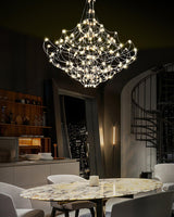 Modern Stainless Steel LED Electrolier Chandelier with Chrome Finish