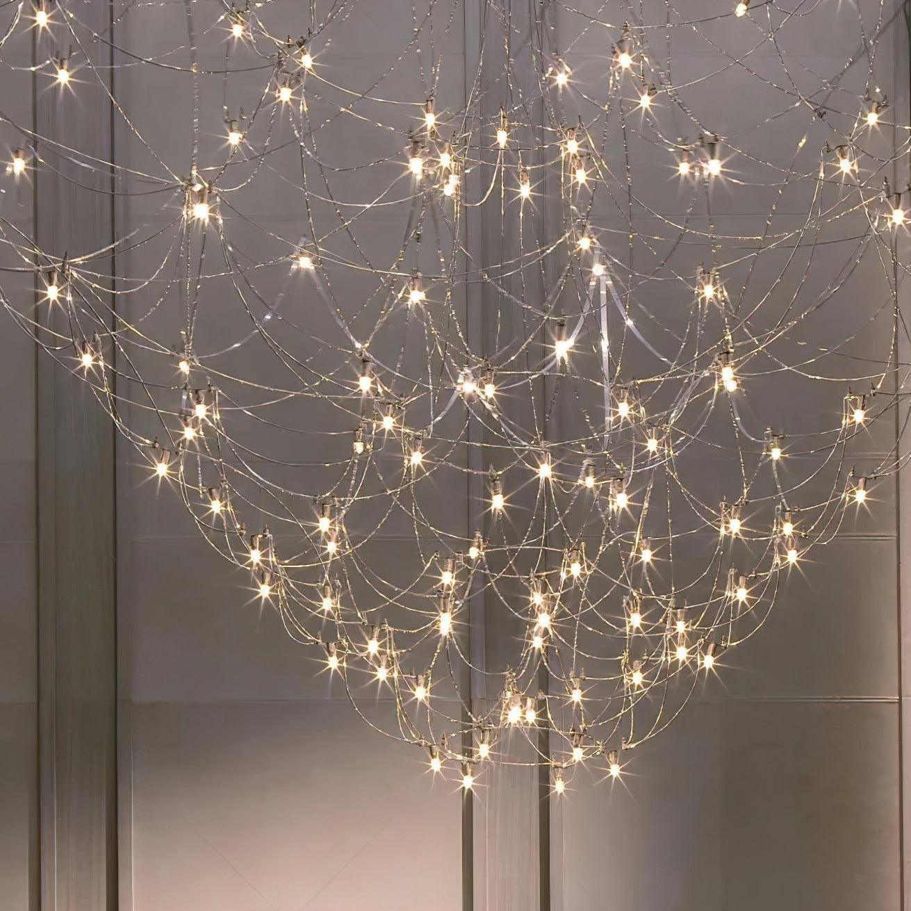 Modern Stainless Steel LED Electrolier Chandelier with Chrome Finish