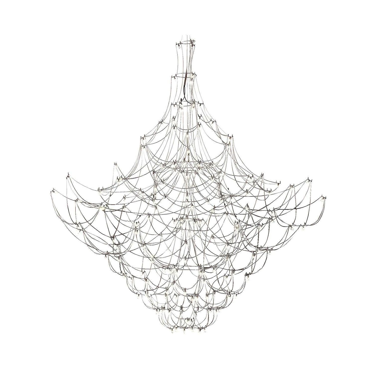 Modern Stainless Steel LED Electrolier Chandelier with Chrome Finish