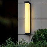 Modern Stainless Steel LED Outdoor Wall Light Waterproof Exterior Sconce in Black Finish
