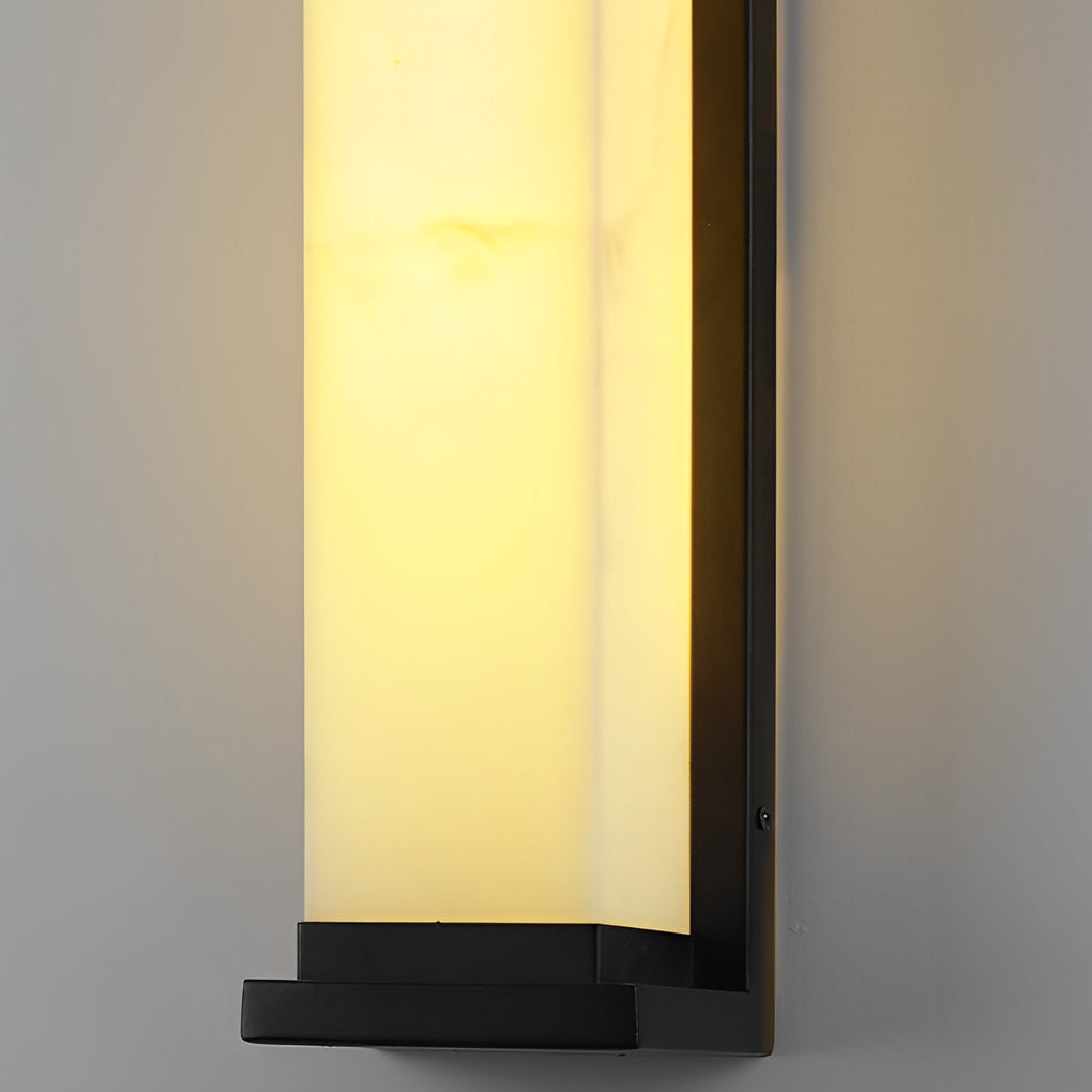 Modern Stainless Steel LED Outdoor Wall Light Waterproof Exterior Sconce in Black Finish