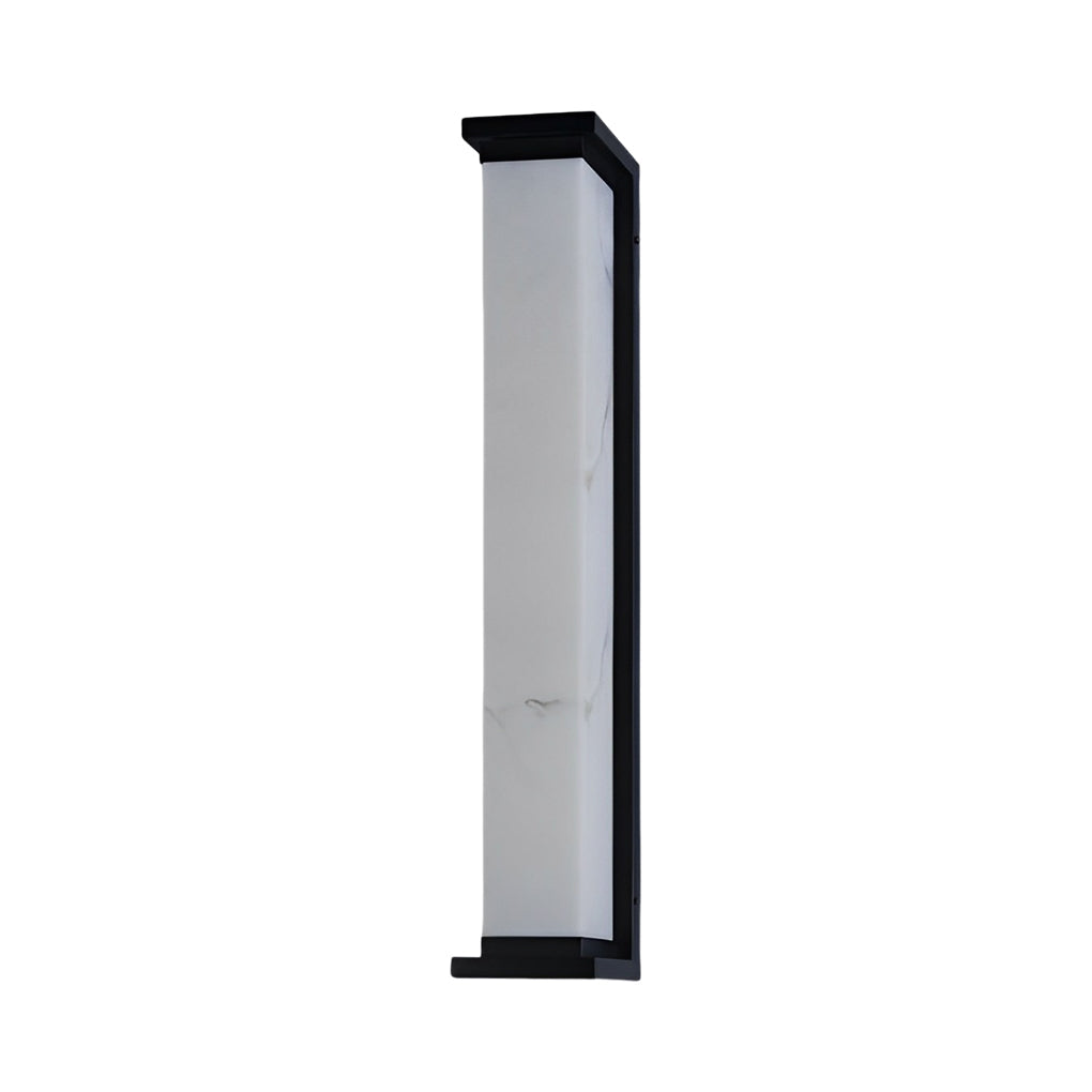 Modern Stainless Steel LED Outdoor Wall Light Waterproof Exterior Sconce in Black Finish