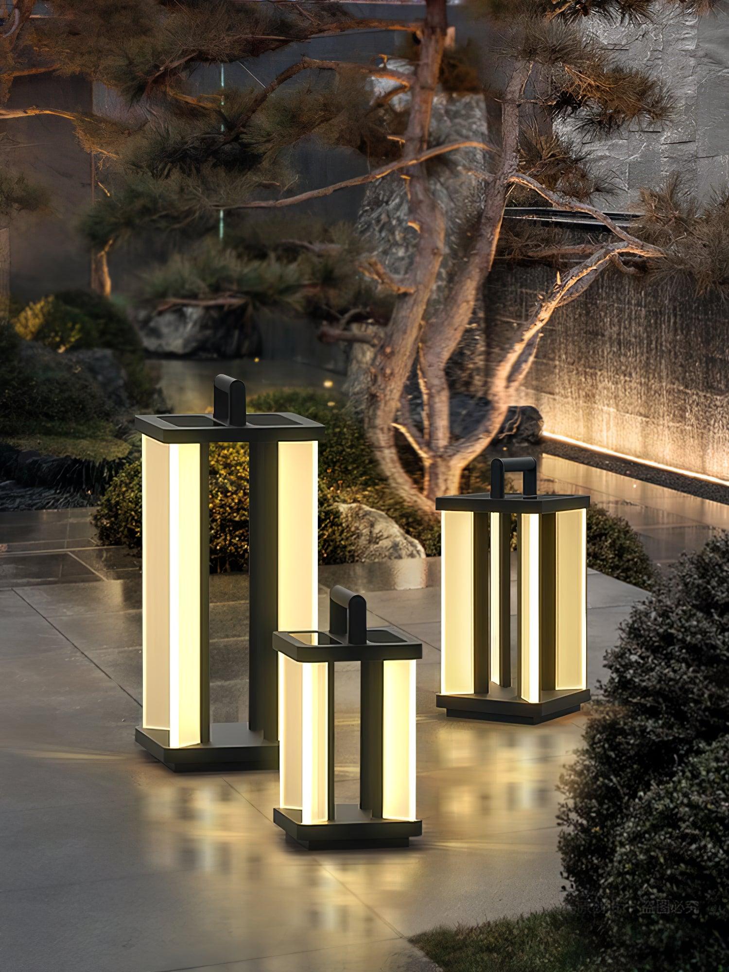 Modern Stainless Steel LED Solar Path Light for Exterior Garden and Walkways