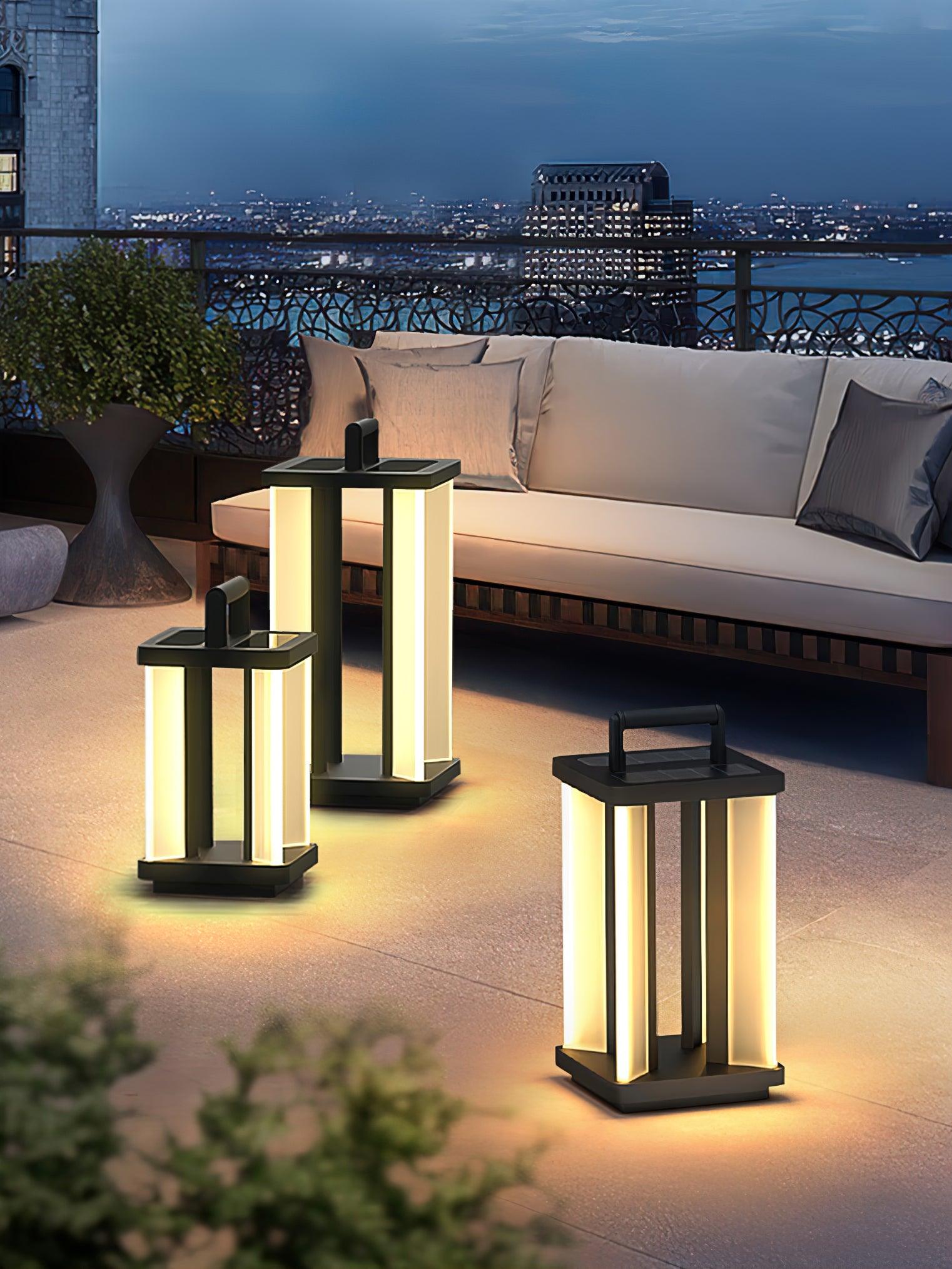 Modern Stainless Steel LED Solar Path Light for Exterior Garden and Walkways