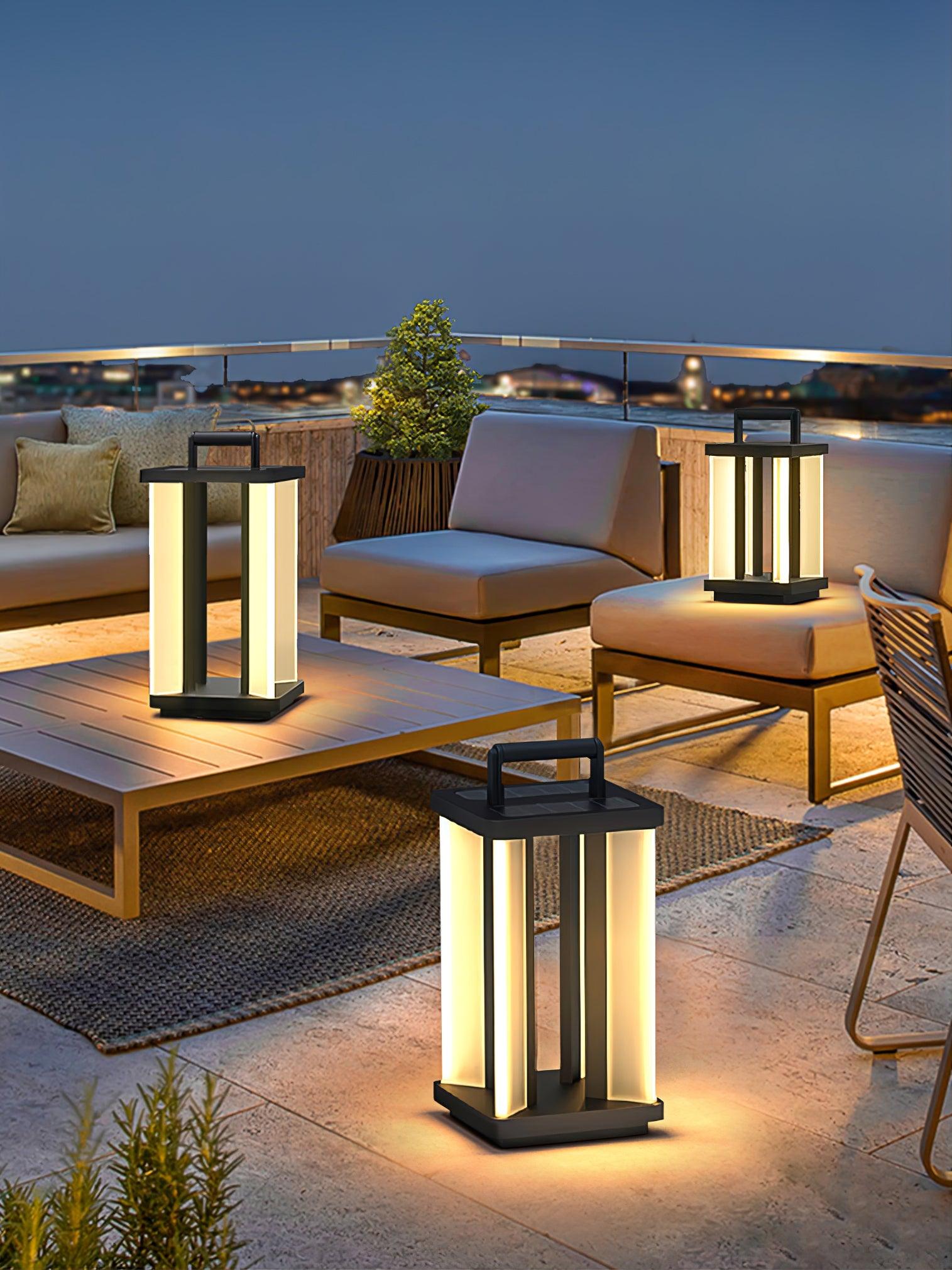 Modern Stainless Steel LED Solar Path Light for Exterior Garden and Walkways