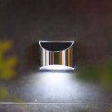 Modern Stainless Steel Outdoor Solar Wall Light Waterproof LED Sconce for Garden and Patio